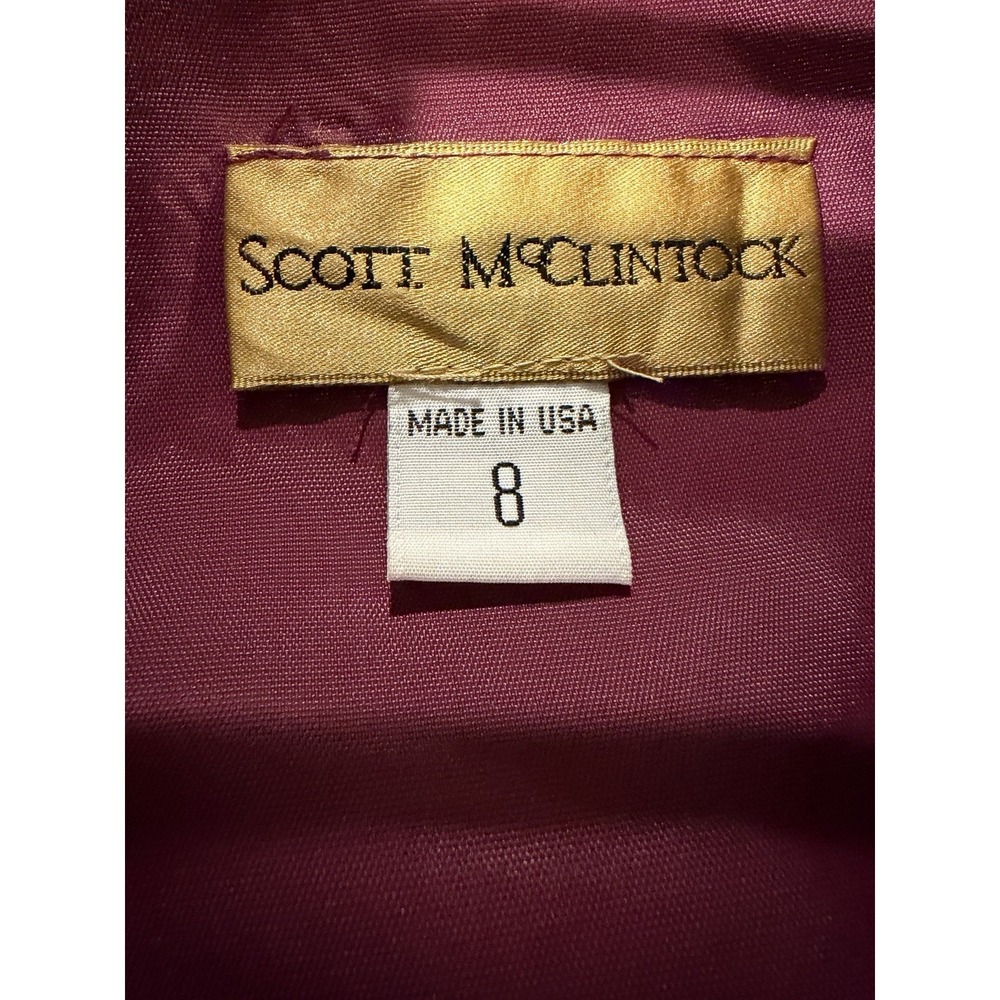 Vtg 80s Scott McClintock 2 Pc Maxi Skirt Suit~8~Purple Lace Trim Victorian Style - Picture 3 of 16